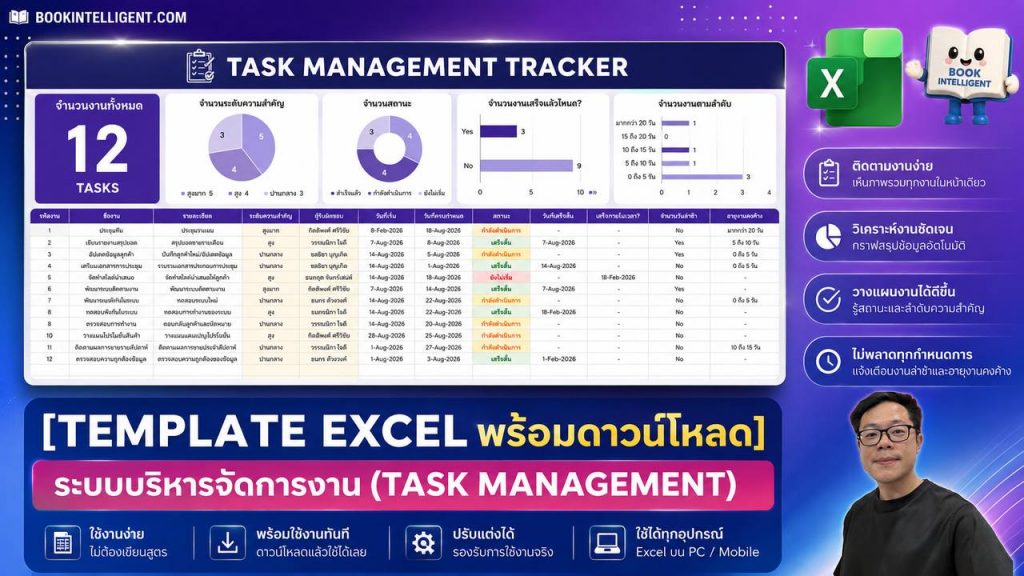 Task Management Tracker Excel Template Cover